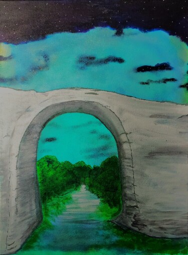 Ζωγραφική με τίτλο "Garden Path" από Troy Wilson-Ripsom, Αυθεντικά έργα τέχνης, Ακρυλικό Τοποθετήθηκε στο Ξύλινο φορείο σκελ…