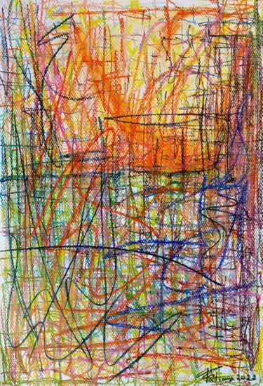 Painting titled "N.° 10 - Outside Pe…" by Fatima Sardinha, Original Artwork, Pastel