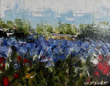 Painting titled "Ma douce France" by Viv Steyaert, Original Artwork, Oil