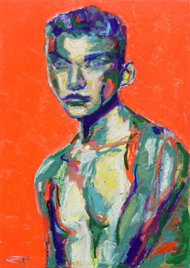 绘画 标题为“Portrait pastel n°8” 由G. Carta, 原创艺术品, 粉彩