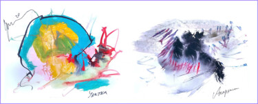 anarchist communicates with a snail Digital Arts titled "anarchist communica…" by Dima Dima Vil Ms Wilms (Rok Zivopisec Rock Painter), Original Artwork, Waterco…