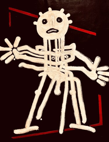 「Bonom1」というタイトルの絵画 Conceycamによって, オリジナルのアートワーク, アクリル ウッドストレッチャーフレームにマウント