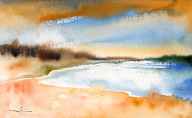 Painting titled "Dawn 41" by Miki De Goodaboom, Original Artwork, Watercolor