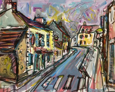 "Auffargis 4" başlıklı Tablo Jean-François Groisy tarafından, Orijinal sanat, Guaş boya