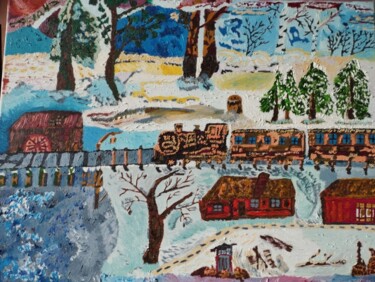 Painting titled "The Road of Life" by Roman Milyutin, Original Artwork, Oil