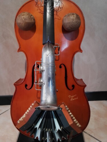 雕塑 标题为“TETE DE LA MUSIQUE…” 由Pierre Locci, 原创艺术品, 木
