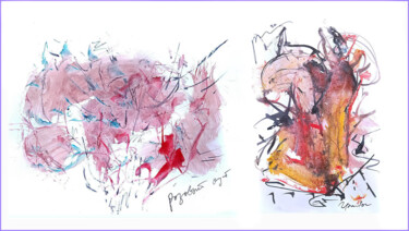 数字艺术 标题为“mushrooms under the…” 由Дима Dima Вильмс Wilms (Рок-Живописец Rock-Painter), 原创艺术品, 水彩