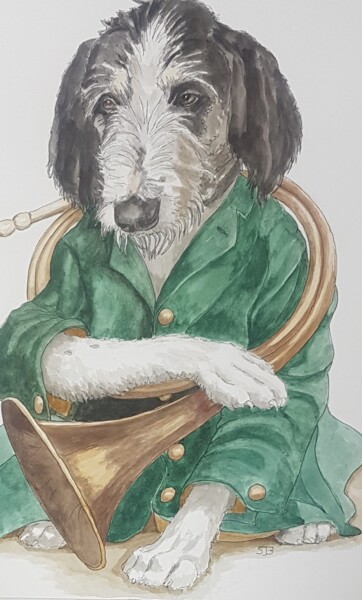 Peinture intitulée "Tonks" par Sarah Borg, Œuvre d'art originale, Aquarelle