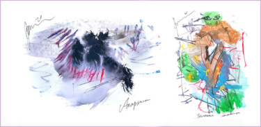 "a green skier arriv…" başlıklı Dijital Sanat Дима Dima Вильмс Wilms (Рок-Живописец Rock-Painter) tarafından, Orijinal sanat…