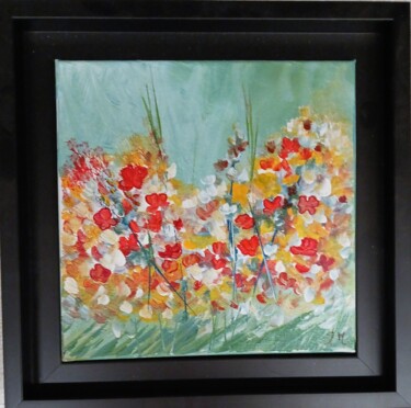 Painting titled "Légère brise" by Lydie Massou, Original Artwork, Oil Mounted on Wood Stretcher frame