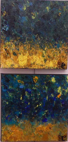 Peinture intitulée "mer sous la tramont…" par Florence Coquet, Œuvre d'art originale, Acrylique Monté sur Châssis en bois