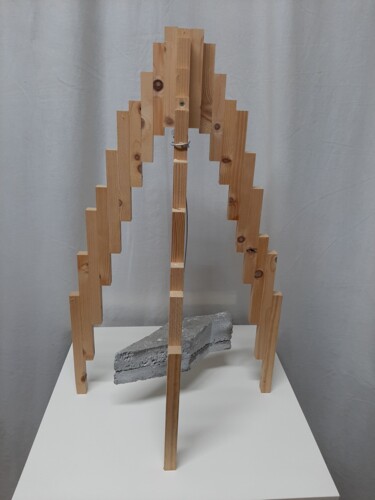 Escultura intitulada "#2" por Alberto Simões De Almeida, Obras de arte originais, Madeira