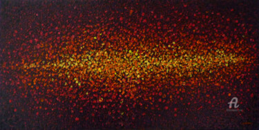 Voyage dans l'espace - tableau abstrait à l'huile Peinture intitulée "Voyage dans l'espac…" par Sophie Artinian, Œuvre d'art originale, Huile Monté sur Châssis en bois