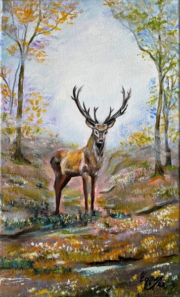 绘画 标题为“Forest deer” 由Iryna Chaplia, 原创艺术品, 油