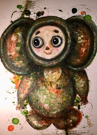 绘画 标题为“Cheburashka painting” 由Raissa Kagan, 原创艺术品, 水彩