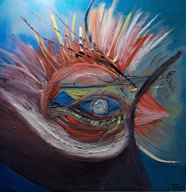 【F6号】フロランタン 油絵 oil painting 原画 白鳥 ブルー 青 Fernando Farulli contemporary italian painter. Buy artworks