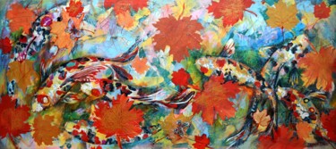 "Koi Fish." başlıklı Tablo Rakhmet Redzhepov tarafından, Orijinal sanat, Akrilik Ahşap Sedye çerçevesi üzerine monte edilmiş