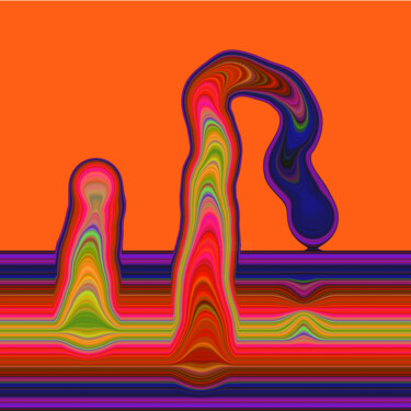 Digital Arts titled "Digital Color # 1" by Franz Hümpfner, Original Artwork, Digital Photography Mounted on Aluminium