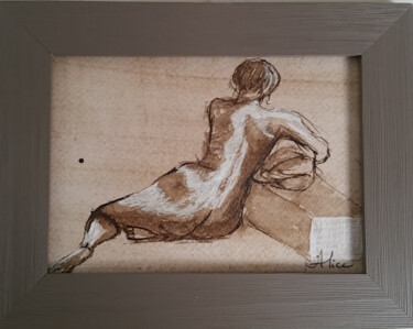 Dessin intitulée "Chantal" par Alice Queffelec, Œuvre d'art originale, Encre Monté sur Carton