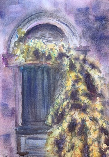 Peinture intitulée "Winter grapes" par Daria Kamishanova, Œuvre d'art originale, Aquarelle