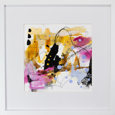 Painting titled "Don't spill the bea…" by Chantal Proulx, Original Artwork, Acrylic Mounted on Other rigid panel