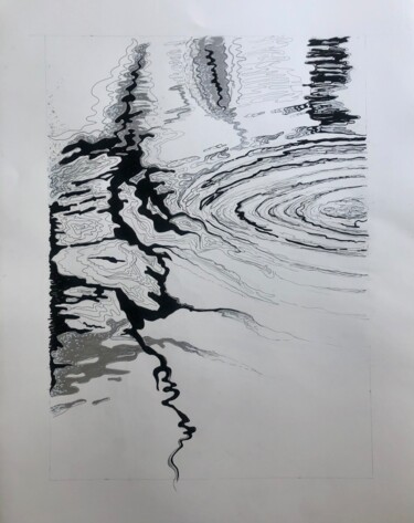 "Mouvement de l’eau 1" başlıklı Tablo Monique Warisse tarafından, Orijinal sanat, Mürekkep