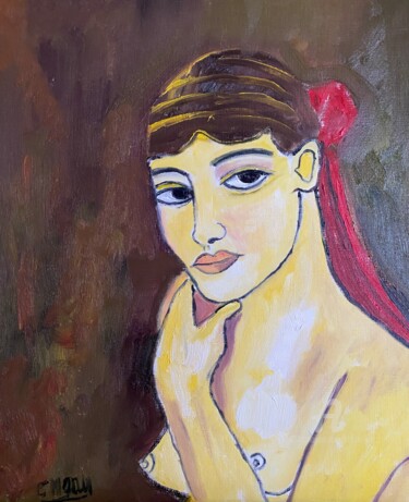 "Au clair de lune" Painting titled ""Au clair de lune"" by Claire Marie Gay, Original Artwork, Oil Mounted on Wood Panel
