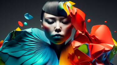 Digital Arts titled "Colorful Girls - No…" by Andrea Tscherbner, Original Artwork, 2D Digital Work