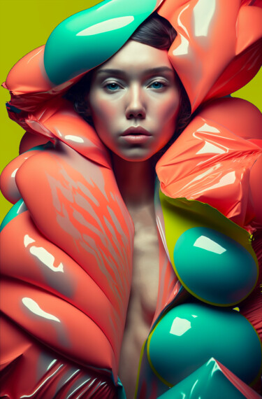 Digital Arts titled "Colorful Girls - No…" by Andrea Tscherbner, Original Artwork, AI generated image