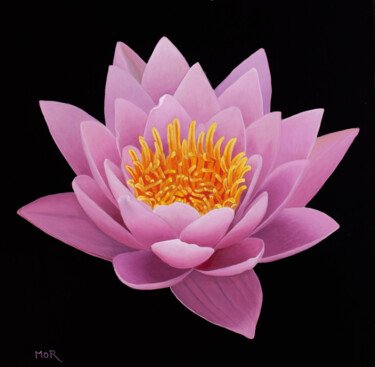 Painting titled "Lotus Crown II" by Dietrich Moravec, Original Artwork, Acrylic