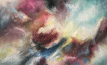 Dreamy sky-oil painting-gift Painting titled "Dreamy sky-oil pain…" by Angelica Fom, Original Artwork, Oil