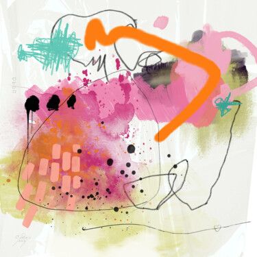 Painting titled "Life IS a bed of ro…" by Chantal Proulx, Original Artwork, Digital Painting