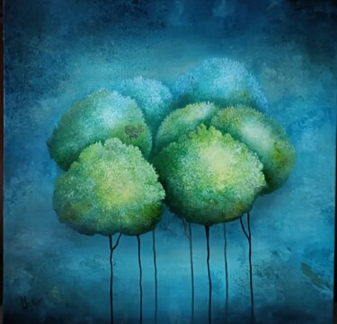 Painting titled "Un dimanche dans le…" by Monica Cattaneo, Original Artwork, Oil