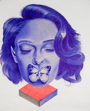 The state of the Mind Dessin intitulée "The state of the Mi…" par Toneroartwork Anthony Edem, Œuvre d'art originale, Stylo à bille