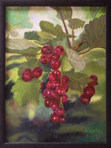 hand painted picture oil painting on canvas currant Painting titled "hand painted pictur…" by Marija Banha Art, Original Artwork, Oil