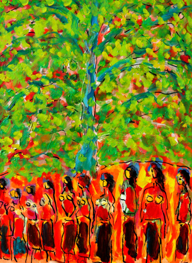 Peinture intitulée "Fraîcheur" par Jean Mirre, Œuvre d'art originale, Huile