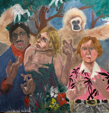 绘画 标题为“Jungle” 由Reda Kanzaoui, 原创艺术品, 油