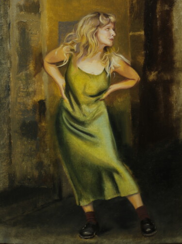 绘画 标题为“rubia en el arco de…” 由Wilson Guevara, 原创艺术品, 油