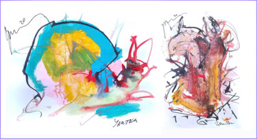Digitale Kunst getiteld "snail and mushrooms…" door Dima Dima Vil Ms Wilms (Rok Zivopisec Rock Painter), Origineel Kunstwerk…