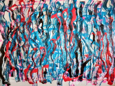 제목이 "Waves of life 2"인 미술작품 Giorgio Sciarretta로, 원작, 아크릴