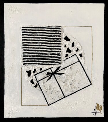Aesthetics of black and white 绘画 标题为“Aesthetics of black…” 由Juliana Sol, 原创艺术品, 油 安装在木质担架架上