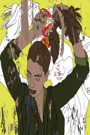 Digitale Kunst getiteld "iranienne" door Mildrède Brevet, Origineel Kunstwerk, Digitaal Schilderwerk