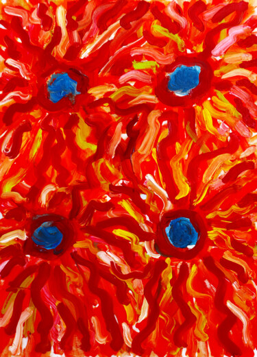 Peinture intitulée "Soleils" par Jean Mirre, Œuvre d'art originale, Huile