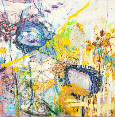 Jardins suspendus 17 Peinture intitulée "Jardins suspendus 17" par Élisabeth Augendre Moreau, Œuvre d'art originale, Acrylique Monté sur Châssis…