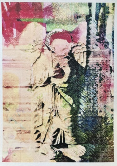 No Head Angel 印花与版画 标题为“No Head Angel” 由Marcelle Delacité, 原创艺术品, 墨
