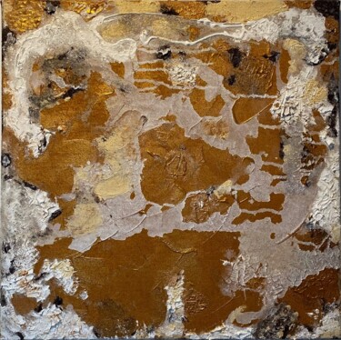 Painting titled "ENTRE TERRE ET MER" by Cecile Casini, Original Artwork, Acrylic Mounted on Wood Stretcher frame
