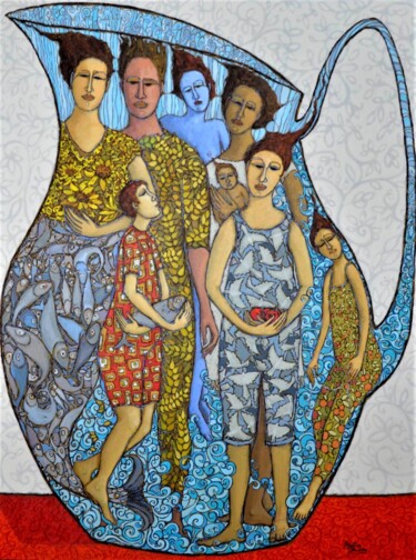 EAU DE VIE Peinture intitulée "EAU DE VIE" par Martine Tremblay Artiste Peintre, Œuvre d'art originale, Acrylique