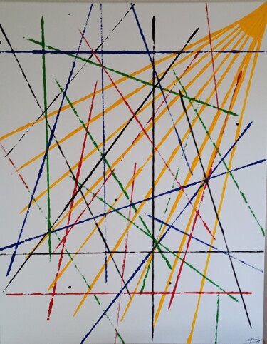 Peinture intitulée "Mikado" par Stephane Fresny, Œuvre d'art originale, Acrylique