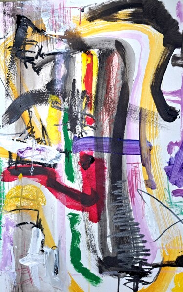 绘画 标题为“Ermite 15 (portrait)” 由Mark Peintre, 原创艺术品, 丙烯