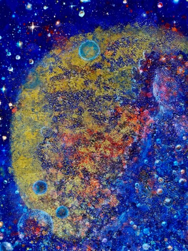 Painting titled "In golden light 2" by Tanja Olsson, Original Artwork, Acrylic